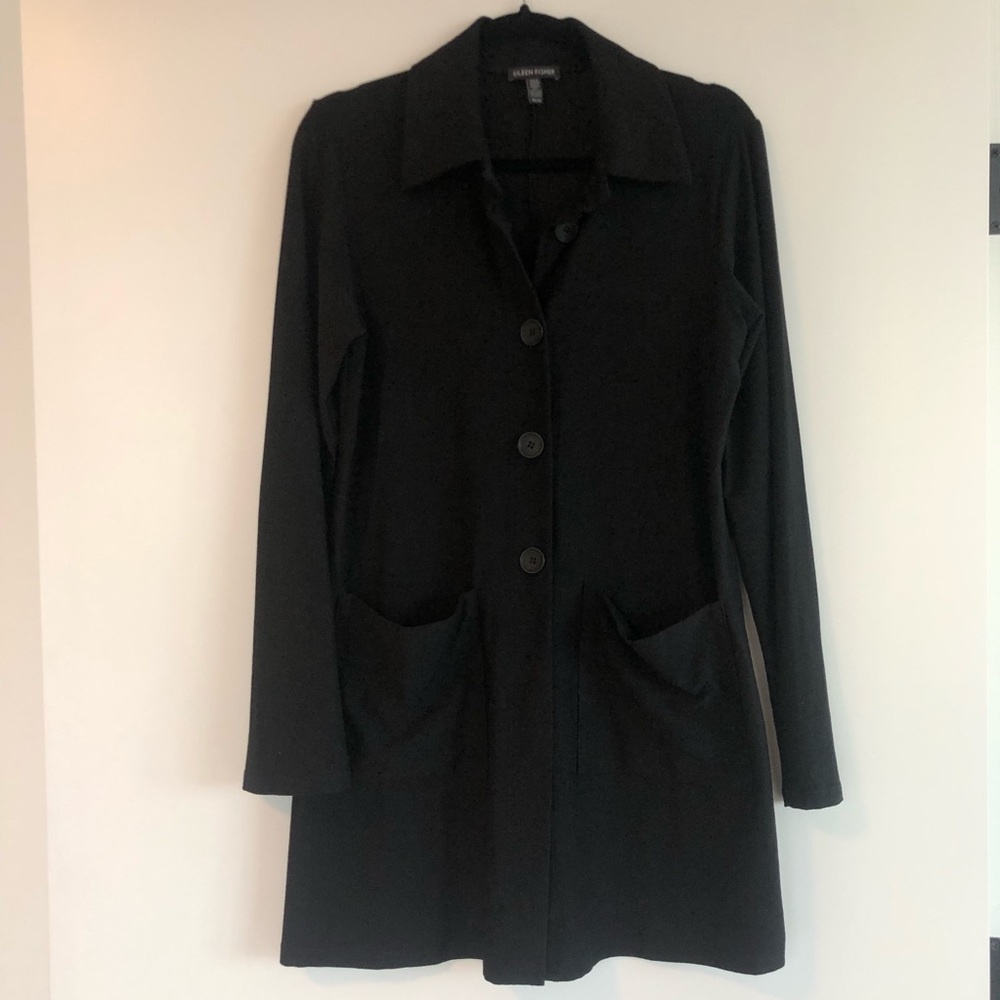 Eileen Fisher Button Down Tunic With Pockets, XS
